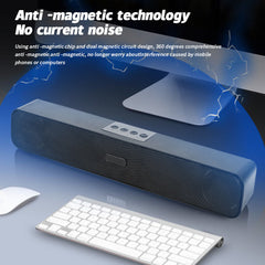 Bluetooth 5.0 Wireless TV Soundbar Speaker 3D Sound Bar Home Subwoofer Black